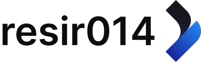 resir014's logo and wordmark, in dark mode