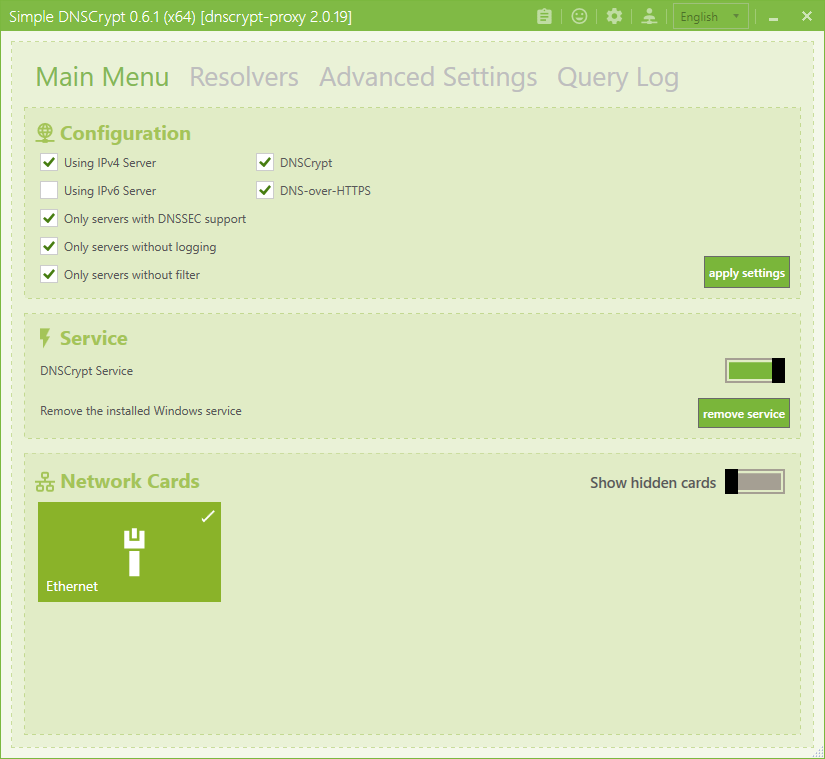 simplednscrypt-mainmenu